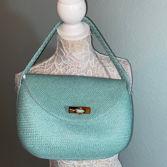 Eric Javits Handbags - RARE turquoise Designer Eric Javits | Squishee Shoulder Bag